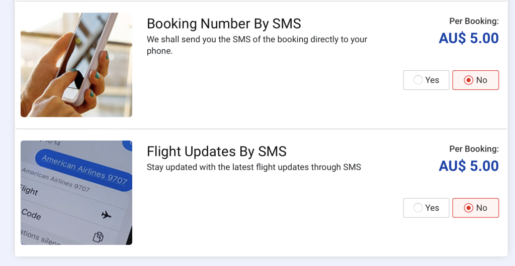 Cheers Travel Charges you for SMS updates.  Something that is free from most airlines.
