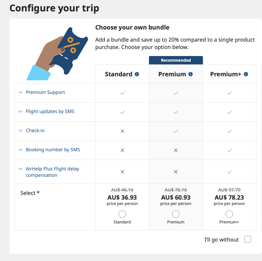 GoToGate Ticket Upgrades